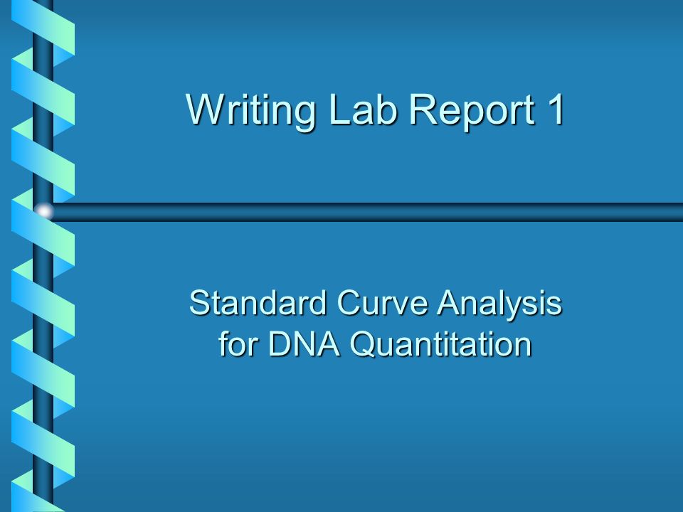 how to write an analysis lab report