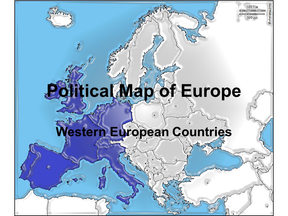 Political Map of Europe Western European Countries. - ppt download