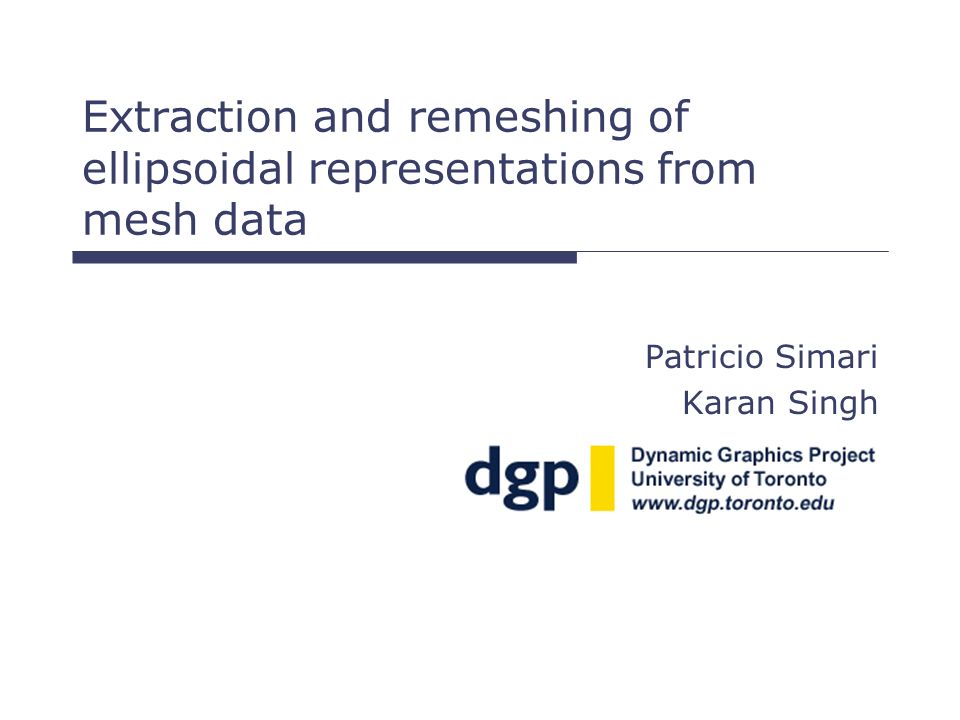 CENG 789 – Digital Geometry Processing 05- Smoothing and Remeshing