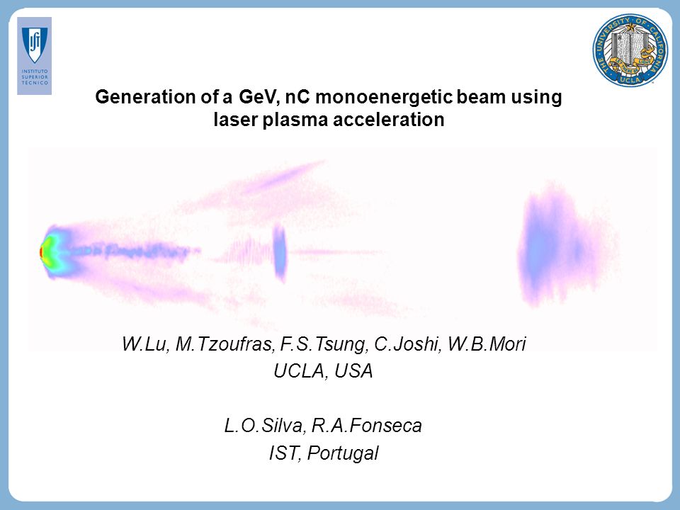 W Lu M Tzoufras F S Tsung C Joshi W B Mori Ppt Video Online Download