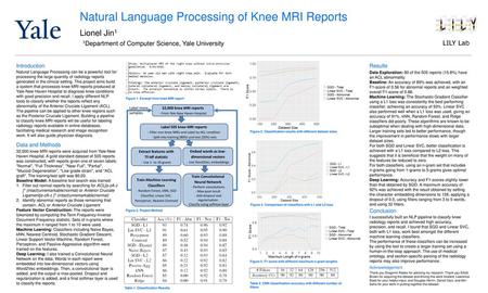 Natural Language Processing of Knee MRI Reports