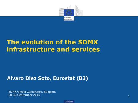The evolution of the SDMX infrastructure and services