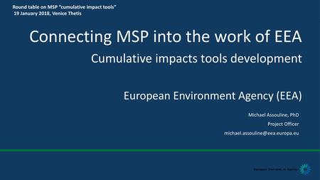 Connecting MSP into the work of EEA