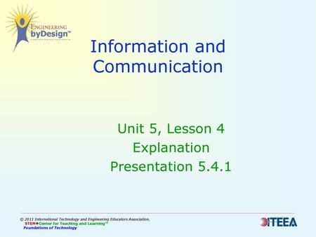 Information and Communication Unit 5, Lesson 4 Explanation