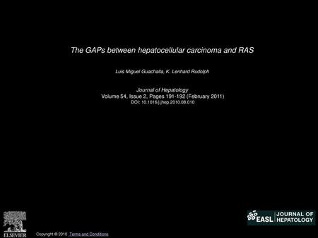 The GAPs between hepatocellular carcinoma and RAS