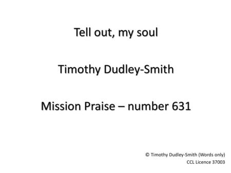 Mission Praise – number 631