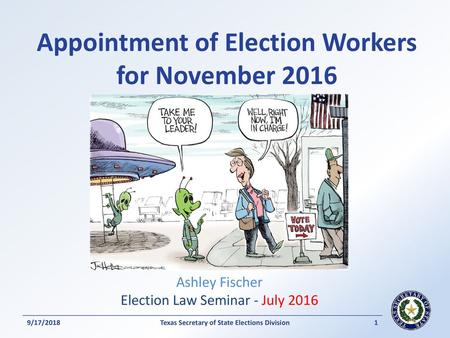 Appointment of Election Workers for November 2016