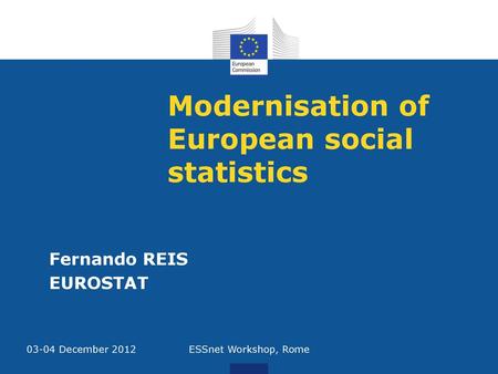 Modernisation of European social statistics