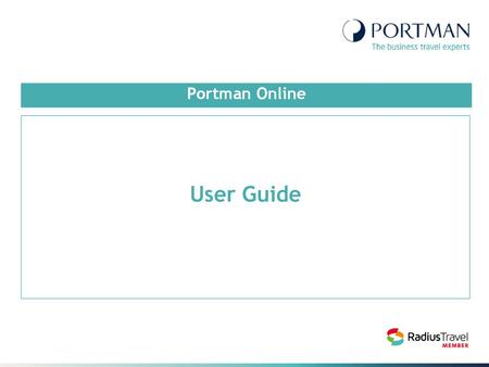 Portman Online User Guide.