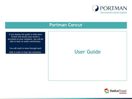 User Guide Portman Concur