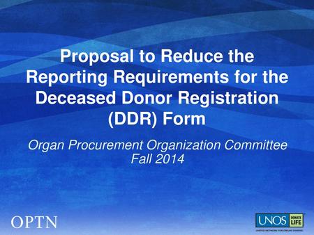 Organ Procurement Organization Committee Fall 2014
