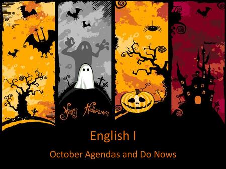 October Agendas and Do Nows