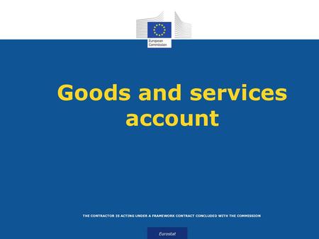 Goods and services account