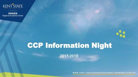 CCP Information Night 2017-2018.