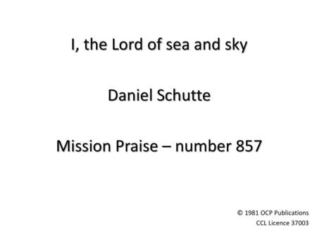 Mission Praise – number 857