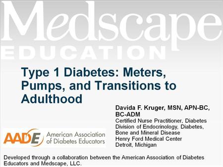 Type 1 Diabetes: Meters, Pumps, and Transitions to Adulthood