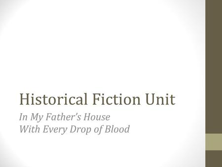 Historical Fiction Unit