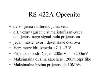 RS-422A-Općenito dvosmjerna i diferencijalna veza