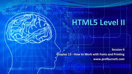 HTML5 Level II Session II