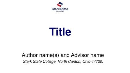 Title Author name(s) and Advisor name