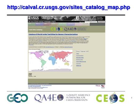 Http://calval.cr.usgs.gov/sites_catalog_map.php.