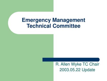 Emergency Management Technical Committee