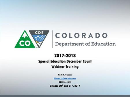 Special Education December Count