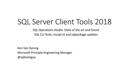 SQL Server Client Tools 2018