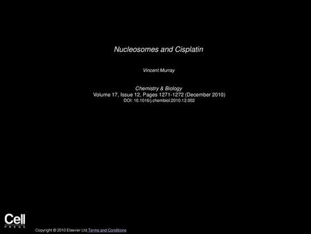 Nucleosomes and Cisplatin