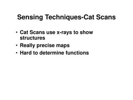Sensing Techniques-Cat Scans