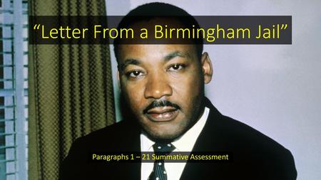“Letter From a Birmingham Jail”
