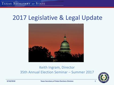 2017 Legislative & Legal Update
