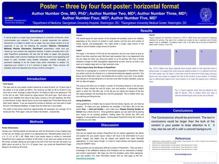 Poster -- three by four foot poster: horizontal format