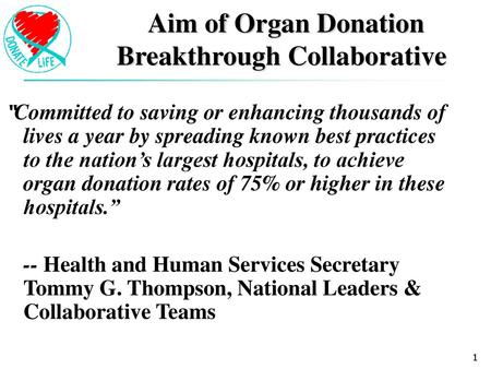 Aim of Organ Donation Breakthrough Collaborative
