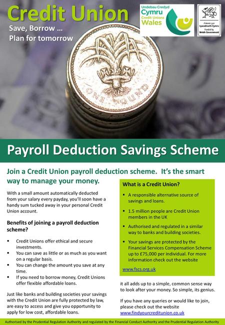 Credit Union Payroll Deduction Savings Scheme Save, Borrow …
