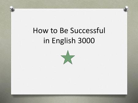 How to Be Successful in English 3000