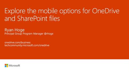 Explore the mobile options for OneDrive and SharePoint files