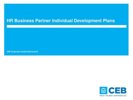 HR Business Partner Individual Development Plans