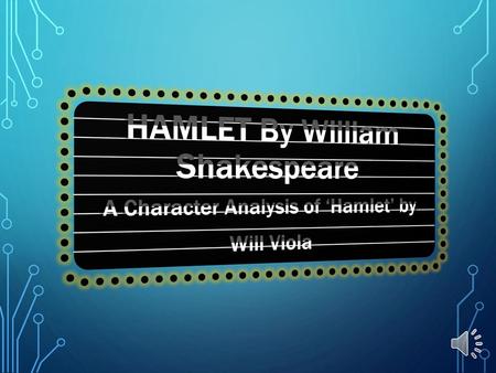 HAMLET By William Shakespeare
