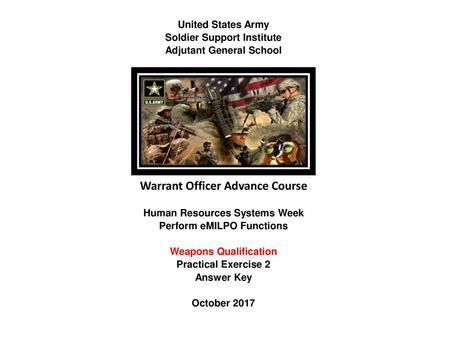 Adjutant General School Warrant Officer Advance Course