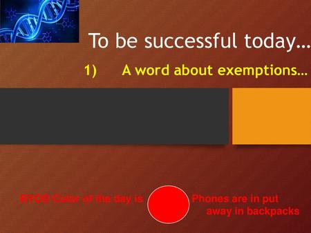 To be successful today…