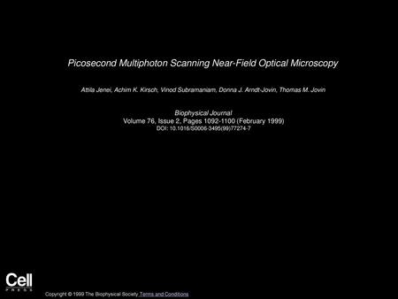 Picosecond Multiphoton Scanning Near-Field Optical Microscopy