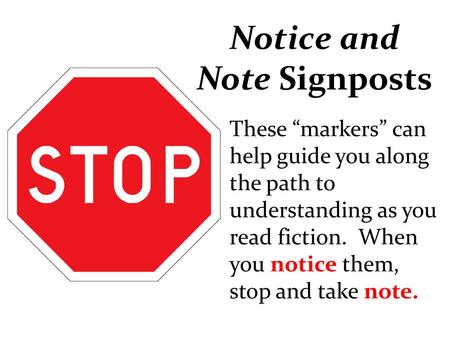 Notice and Note Signposts