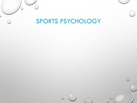 Sports Psychology.