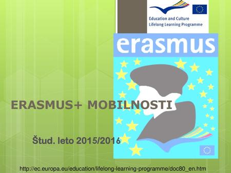 ERASMUS+ MOBILNOSTI Štud. leto 2015/2016