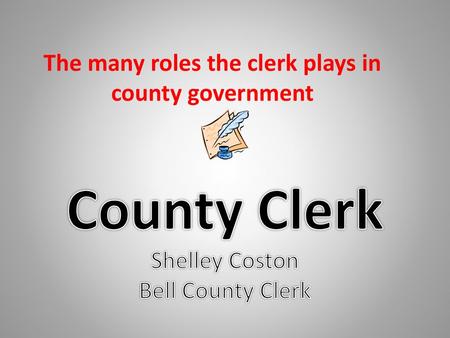 County Clerk Shelley Coston Bell County Clerk