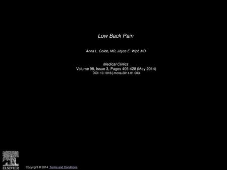 Low Back Pain Medical Clinics