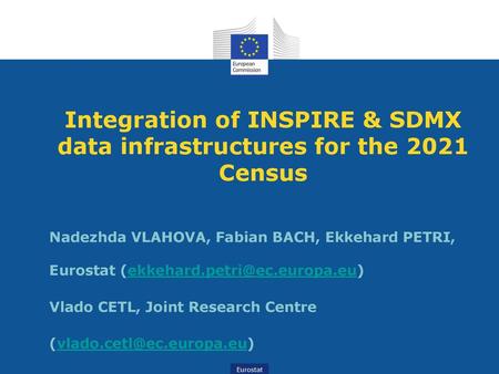 Integration of INSPIRE & SDMX data infrastructures for the 2021 Census