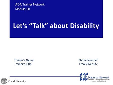 Let’s “Talk” about Disability