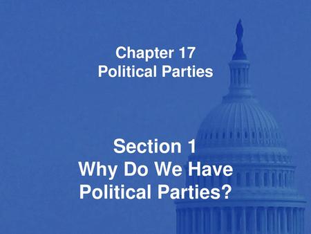 Chapter 17 Political Parties
